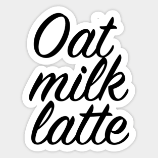 Oat Milk Latte Sticker